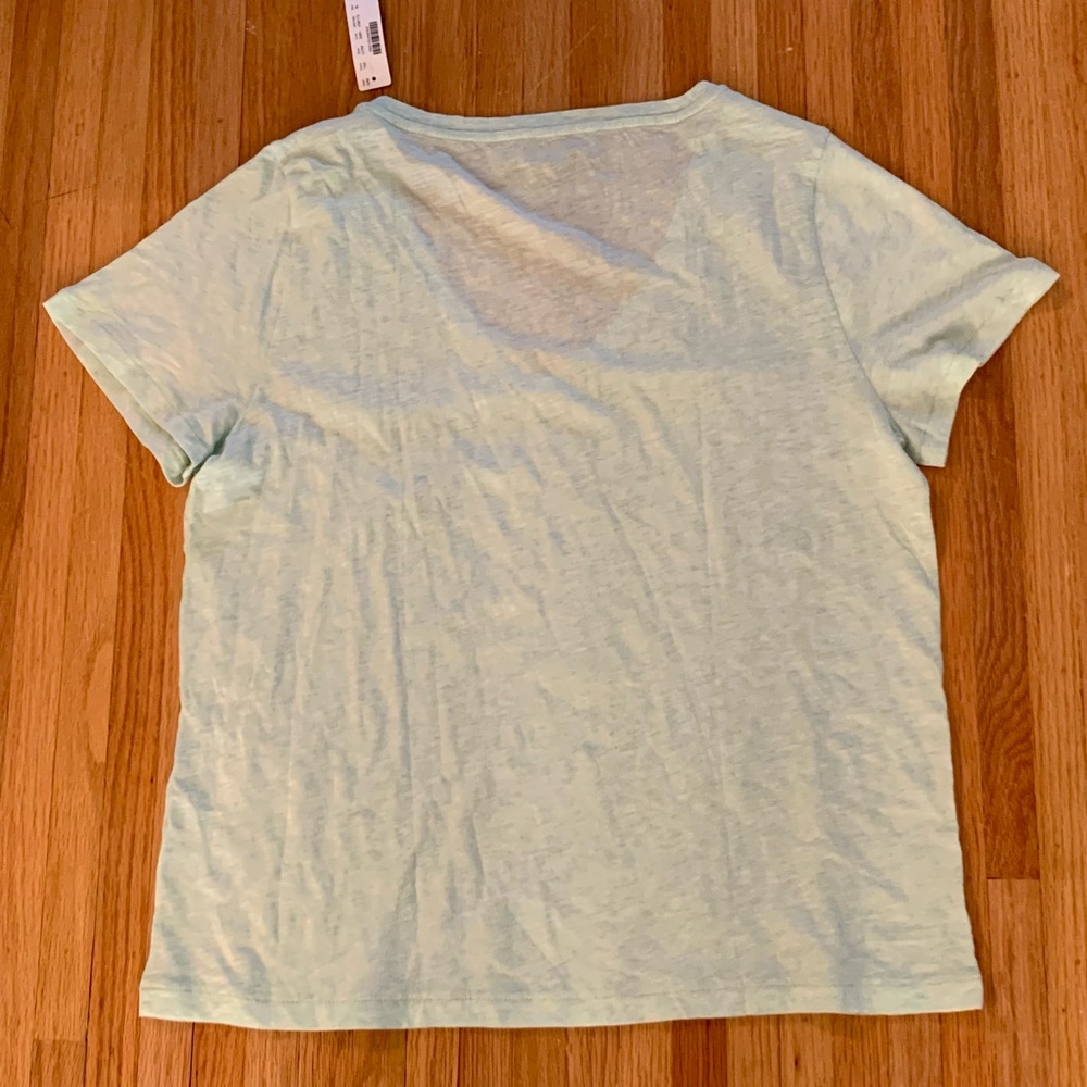 J Crew “vintage cotton” shirt XL heathery green women’s - Picture 6 of 10